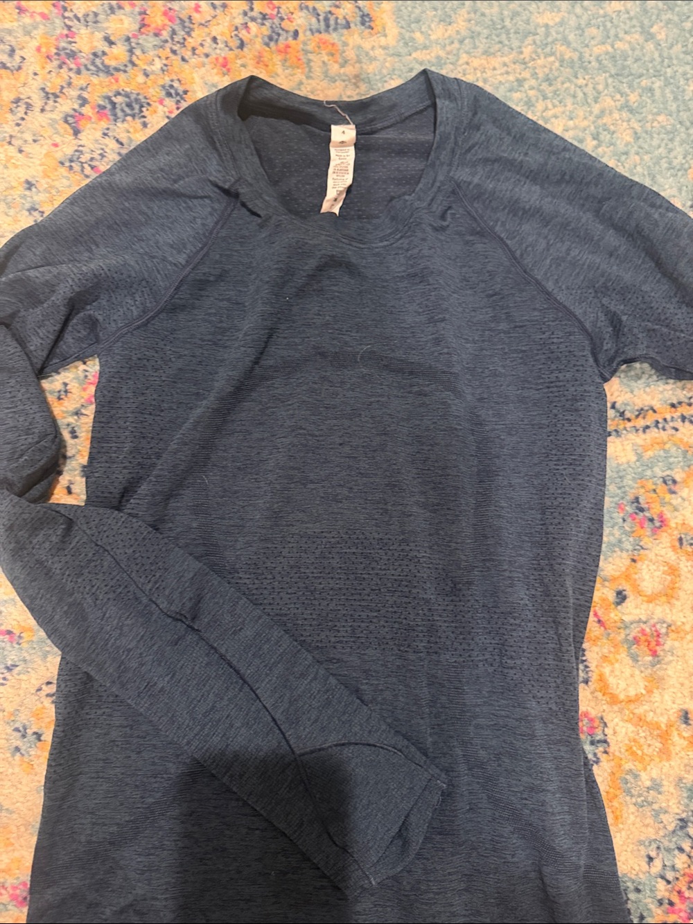 Navy long sleeve Lululemon under shirt
